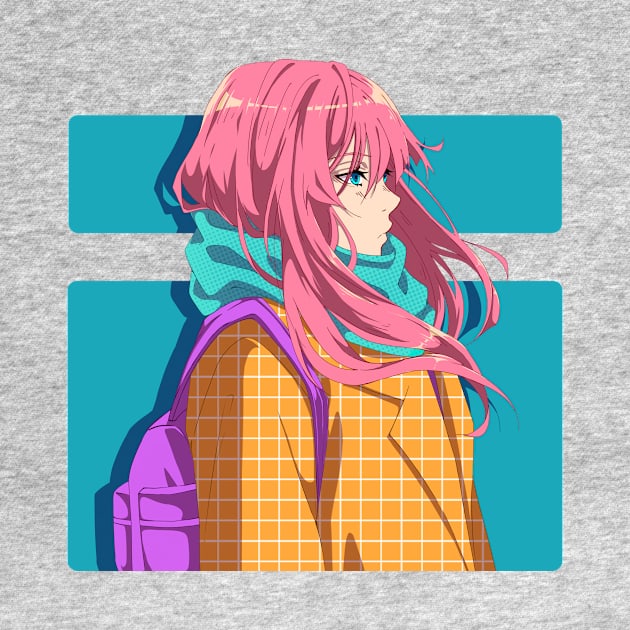 Kawaii anime girl with pink hair by AnGo